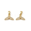 Brass Micro Pave Cubic Zirconia Charms KK-C093-13G-1