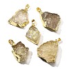 Raw Rough Natural Dyed Quartz Crystal Pendants G-G895-05LG-04-1