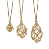 3Pcs 3 Sizes 304 Stainless Steel Rolo Chain Macrame Pouch Necklace Making NJEW-JN05071-02-1