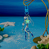 Jellyfish Glass & Acrylic Pendant Decorations HJEW-TAC0032-3