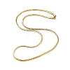 304 Stainless Steel Flat Snake Chain Necklaces for Women NJEW-D058-05G-1