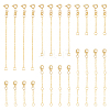 GOMAKERER 24Pcs 6 Style Brass Cable Chain Extender KK-GO0001-54-1