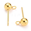 304 Stainless Steel Ball Post Stud Earring Findings STAS-Z035-02G-E-2