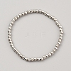 CCB Plastic Round Beaded Strech Bracelet BJEW-WH0023-03A-P-1