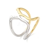 Brass Hollow Open Cuff Rings for Women RJEW-B062-12GP-1
