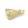 Brass Micro Pave Clear Cubic Zirconia Pendants KK-M300-12G-01-2