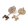 Halloween Alloy Studs Earrings EJEW-K274-05G-2