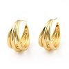 Rack Plating Brass Chunky Stud Earrings EJEW-C035-07G-1