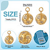 2Pcs 304 Stainless Steel Micro Pave Cubic Zirconia Pendants STAS-TA0003-08-4