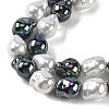 Electroplated Glass Beads Strands GLAA-Z013-01A-04-2