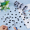 Polyester Heart Pattern Mesh Fabric SENE-WH0003-46-3