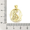 Brass Micro Pave Cubic Zirconia Pendants KK-K354-16F-G-3