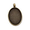 Vintage Tibetan Style Alloy Pendant Cabochon Settings TIBEP-M018-21AB-NF-1