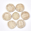 Handmade Reed Cane/Rattan Woven Beads X-WOVE-T006-019-1