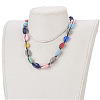 Dyed Cowrie Shell Beaded Necklaces NJEW-JN02294-4