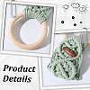 3Pcs 3 Colors Cotton Thread Weave Towel Rack AJEW-GF0011-75-5