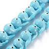 Handmade Bumpy Lampwork Beads Strands LAMP-S194-018-B01-1