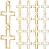 100Pcs Brass Tiny Cross Charms KK-BBC0024-59G-1