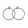 304 Stainless Steel Hoop Earring Settings STAS-H467-01B-25MM-1