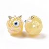 UV Plating Rainbow Iridescent Acrylic Beads OACR-A018-03B-3