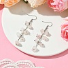 Natural Rose Quartz Dangle Earrings for Women EJEW-TA00553-01-2