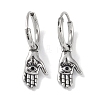 316 Surgical Stainless Steel Hand with Eye Hoop Earrings for Women EJEW-P274-09AS-1