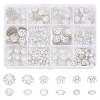6 Styles Iron Bead Caps IFIN-UN0001-28S-1