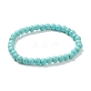 Synthetic Turquoise Beaded Stretch Bracelets BJEW-D446-B-14-2