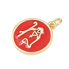 Brass Enamel Pendants KK-L251-02G-D02-2