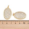 Brass Micro Pave Cubic Zirconia Pendants KK-B157-08G-01-3
