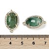 Natural Green Strawberry Quartz Faceted Oval Links G-B126-07G-06-3