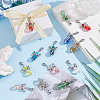Angel Glass & Alloy Pendant Decorations HJEW-HY00005-4