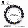 10MM Natural Black Onyx(Dyed & Heated) and Howlite Beaded Stretch Bracelets RH2290-1-2