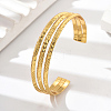 Stainless Steel Triple Layer Cuff Bangles RJ3221-3-1