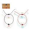 7Pcs Resin Cross Bead Braided Bracelets Sets with Card MP2804-5