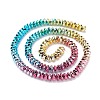 Rainbow Color Electroplate Non-magnetic Synthetic Hematite Beads Strands G-L489-F02-2