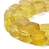 Natural Yellow Fluorite Beads Strands G-G053-B07-01-4