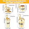8Pcs 4 Styles Brass Enamel Charms KK-BBC0023-94-2