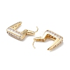Bag Clear Cubic Zirconia Hoop Earrings EJEW-M216-04G-3