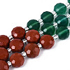 Natural Red Agate & Green Agate & Red Jasper Beads Strands G-T144-19B-01-4