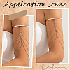2Pcs 2 Colors Iron and Brass Upper Arm Bangles BJEW-CY0001-11B-5