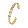 Ocean Theme 304 Stainless Steel & Cubic Zirconia Cuff Bangles for Women SA-CBA183D-13A-G-2