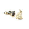 Brass Micro Pave Cubic Zirconia Pendants KK-K384-23A-G-2
