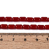 Opaque Glass Beads Strands GLAA-T028-14P-03-4