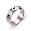 Rotating 201 Stainless Steel Anxiety Relief Rings for Women Men RJEW-H230-36D-P02-1