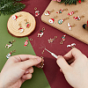 20Pcs 10 Styles Christmas Alloy Enamel Pendants Decorations PALLOY-FH00174-3