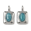 Dyed Natural White Jade Rectangle with Oval Charms STAS-L022-516P-05-1