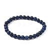 Natural Lapis Lazuli Beaded Stretch Bracelets BJEW-D446-B-41-5