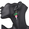 304 Stainless Steel Glass Seed Beads Carrot Dangle Earrings EJEW-MZ00579-01-2