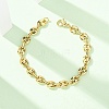 304 Stainless Steel Pig Nose Shape Link Chain Bracelets for Women BJEW-F527-09G-1